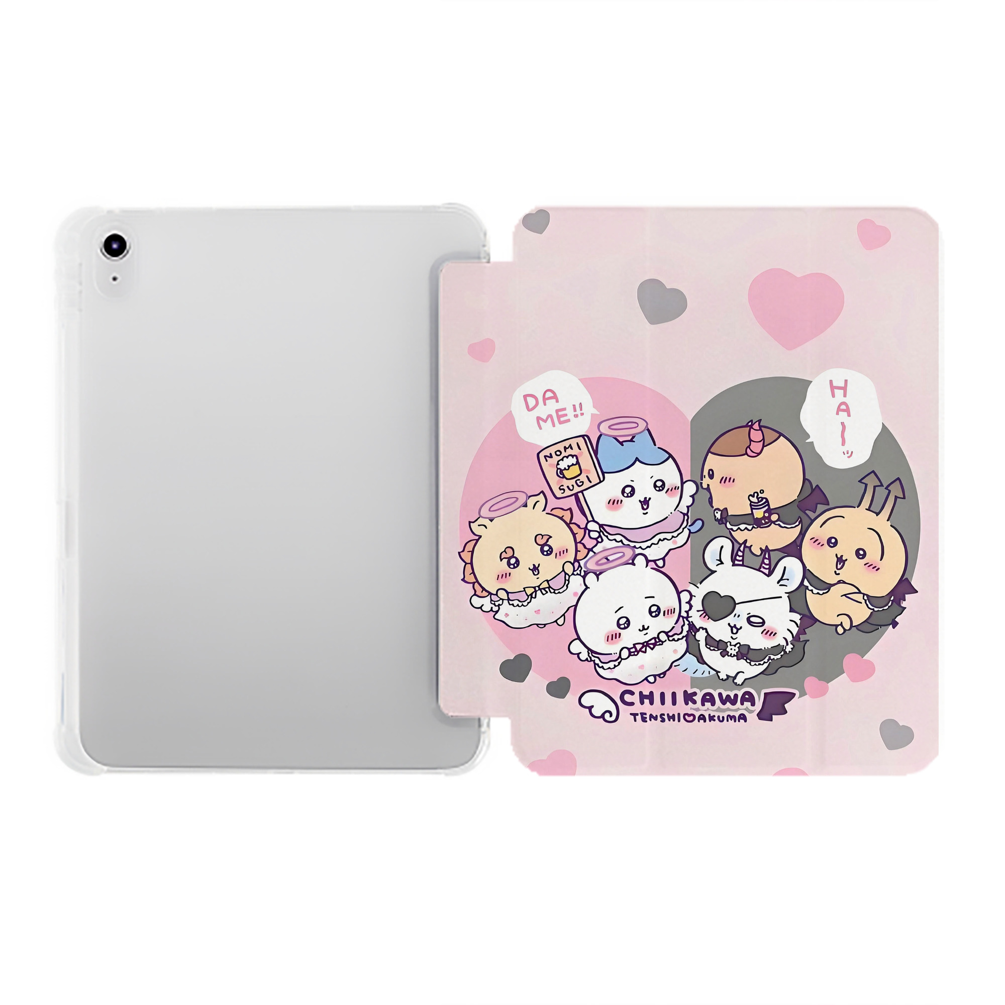 （画像用） ちいかわ Chii-kawa IPad ケース ペン収納付き 三つ折りスタンド PUレザー×シリコン 対応機種9.5/10.5/10.9インチ